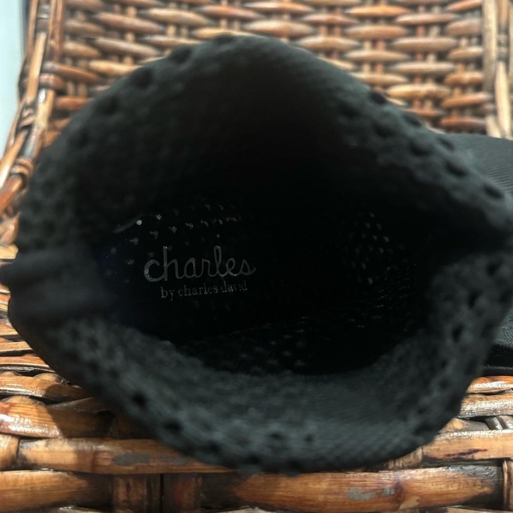 Charles By Charles David black mesh banker bootie heels shoe size 8.5. - Picture 14 of 16